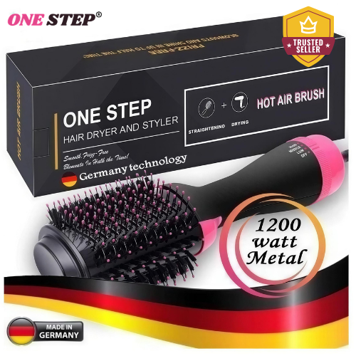 One Step فرشاة هوائية ساخنة متعددة الوظائف، مجفف شعر، ومملّس شعر، مشط (الأصلية) – ألمانيا
